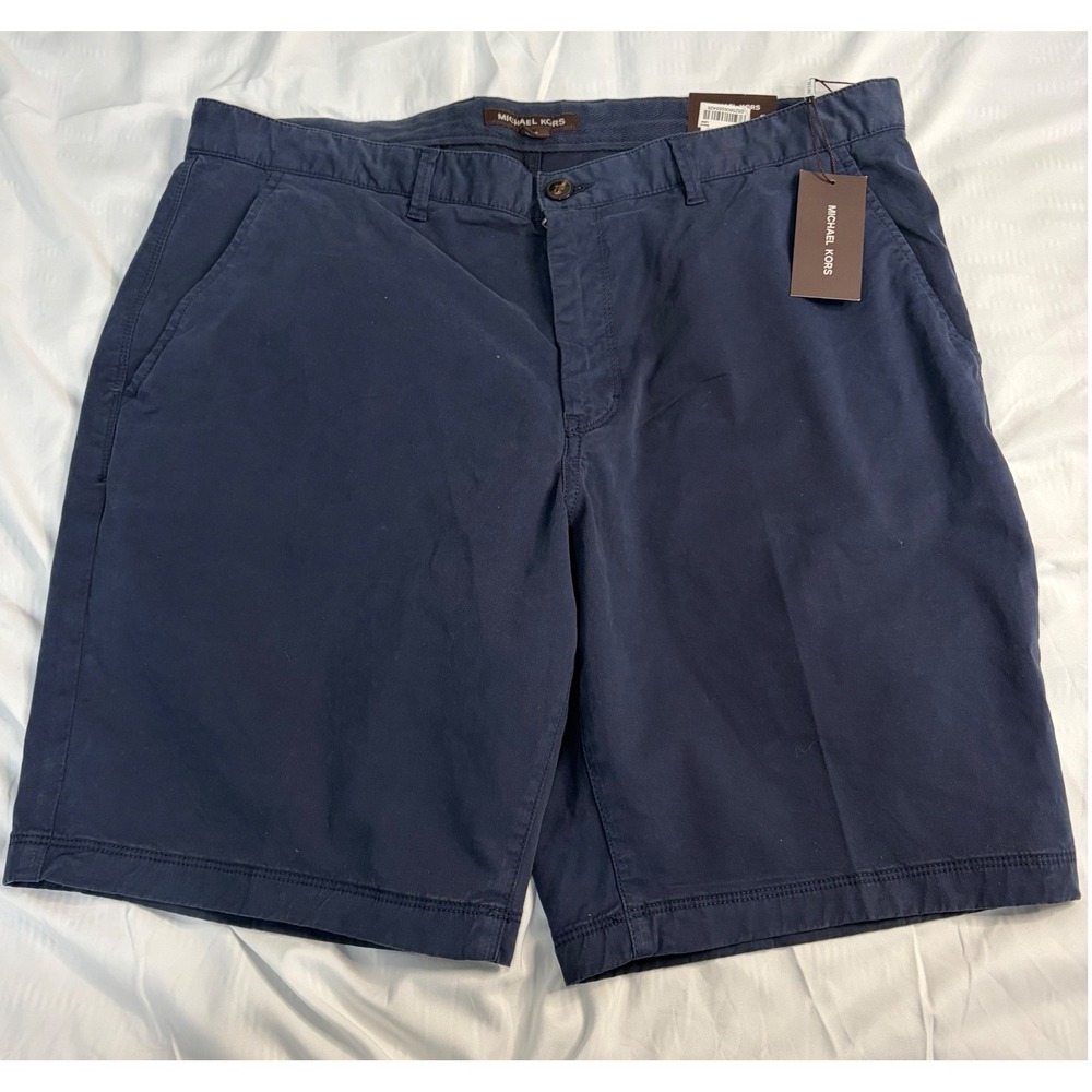 Michael Kors Mens Midnight Blue Chino Shorts Size 36 New with Tags